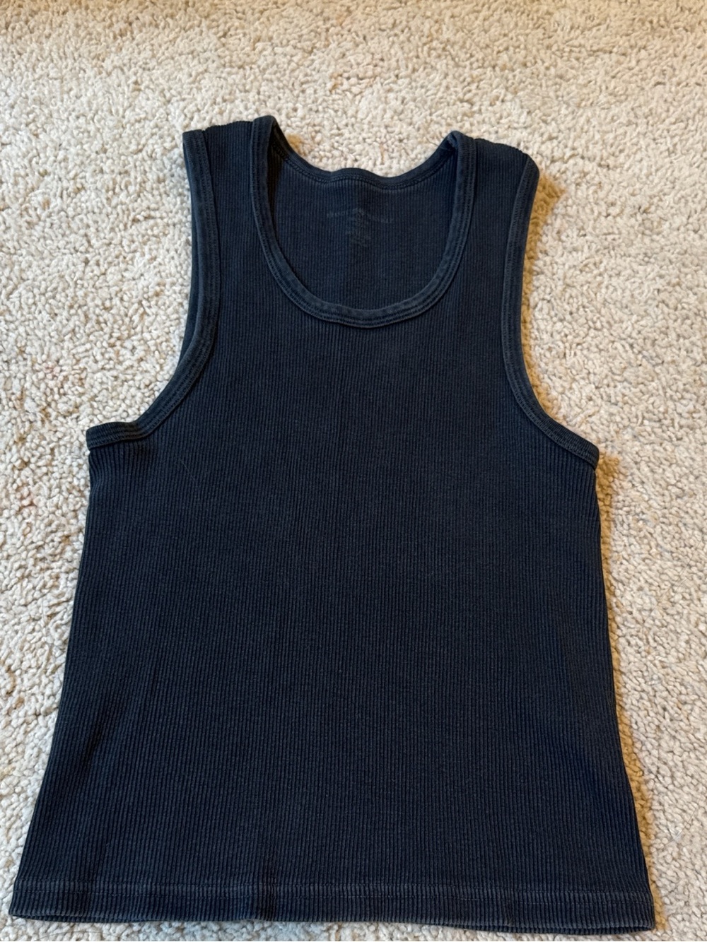 Black ribbed Brandy Melville tank top. One size.